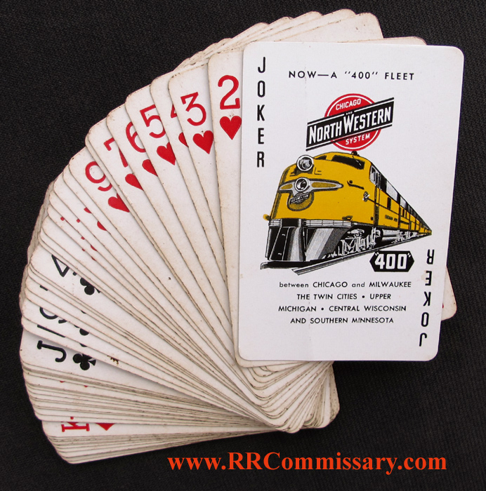Railroad Commissary authentic railroad menu / playing cards catalog